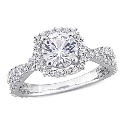 Mimi & Max 2 1/8ct Tgw Created White Sapphire Halo Ring In Sterling Silver