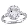 Mimi & Max 2 1/8ct Tgw White Topaz Diamond Accent Vintage Ring 14k White Gold In White