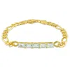 Mimi & Max 2 3/4 Ct Tgw Aquamarine Birthstone Link Bracelet In Yellow Plated Sterling Silver In Yellow
