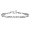 Mimi & Max 2 3/4ct Dew Created Moissanite S-link Tennis Bracelet Sterling Silver In Silver