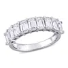 Mimi & Max 2 3/4ct Dew Created White Moissanite Semi-eternity Ring 10k White Gold In White