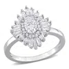 Mimi & Max 2 3/8 Ct Tgw Created White Sapphire Floral Ring In Sterling Silver In White