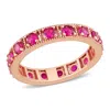 Mimi & Max 2 3/8ct Tgw Pink Cubic Zirconia Eternity Ring Rose Silver In Pink