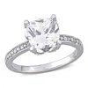Mimi & Max 2 7/8ct Tgw Created White Sapphire Diamond Accent Ring 10k White Gold In White