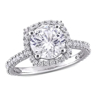 Mimi & Max 2 7/8ct Tgw Created White Sapphire Halo Ring In Sterling Silver