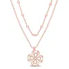 Mimi & Max 2-strand Ball Bead Chain Necklace In 18k Rose Gold Plated Sterling Silver, 19 In In Pink