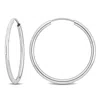 Mimi & Max 20mm Hoop Earrings In 14k White Gold In Silver