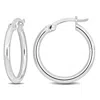 Mimi & Max 20x2mm Hoop Earrings In Sterling Silver In Silver