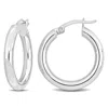 Mimi & Max 20x3mm Round Hoop Earrings In Sterling Silver In Silver