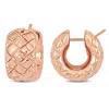 Mimi & Max 21mm Lattice-style Hoop Earrings In 14k Rose Gold In Gold