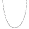Mimi & Max 2.2mm Figaro Chain Necklace In Sterling Silver In White