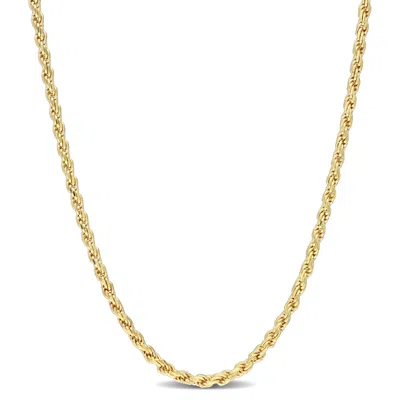 Mimi & Max 2.2mm Rope Chain Necklace In Yellow Plated Sterling Silver - 18 In