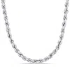 Mimi & Max 24 Inch Rope Chain Necklace In Sterling Silver With Lobster Clasp (5mm) In Silver