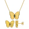 Mimi & Max 2/5ct Tgw Created Alexandrite Butterfly Stud Jewelry Yellow Plated Sterling Silver In Green
