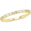 Mimi & Max 2/5ct Tw Baguette Diamond Eternity Ring 14k Yellow Gold In White