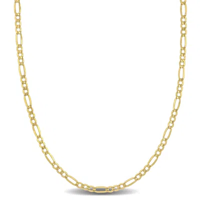 Mimi & Max 2.5mm Figaro Link Chain Necklace In 10k Yellow Gold, 22 In