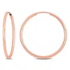 Mimi & Max 25mm Hoop Earrings In 14k Rose Gold In Gold