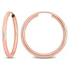Mimi & Max 25mm Hoop Earrings In 14k Rose Gold In Gold