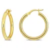 Mimi & Max 26x3mm Round Hoop Earrings In Yellow Plated Silver In Yellow