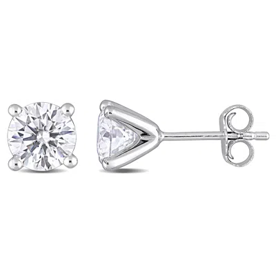 Mimi & Max 2ct Dew Created Moissanite Solitaire Earrings In Sterling Silver