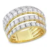 Mimi & Max 3 1/10ct Tdw Diamond Coil Ring In 14k Yellow Gold In Silver