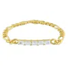 Mimi & Max 3 1/3 Ct Tgw Created White Sapphire Birthstone Link Bracelet In Yellow Plated Sterling Silver In Yellow