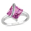 Mimi & Max 3 1/4ct Tgw Created Pink Sapphire Fashion Ring Sterling Silver In Pink