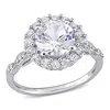 Mimi & Max 3 1/5ct Tgw Created White Sapphire Diamond Accent Engagement Ring 10k White Gold In White