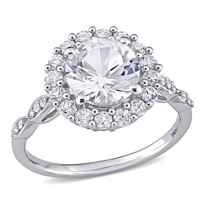 Mimi & Max 3 1/5ct Tgw Created White Sapphire Diamond Accent Engagement Ring 10k White Gold