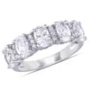 Mimi & Max 3 3/4ct Tgw Created White Sapphire 1/10ct Tw Diamond Ring 10k White Gold In White