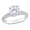 Mimi & Max 3 4/5ct Tgw Cubic Zirconia Engagement Ring In Sterling Silver In Silver