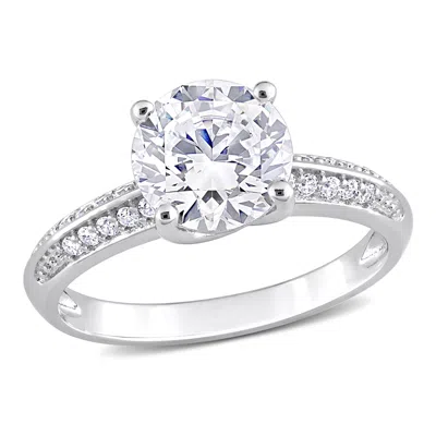 Mimi & Max 3 4/5ct Tgw Cubic Zirconia Engagement Ring In Sterling Silver