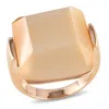 Mimi & Max 30ct Tgw Champagne Simulated Cat Eye Ring Rose Silver Plated In Brown