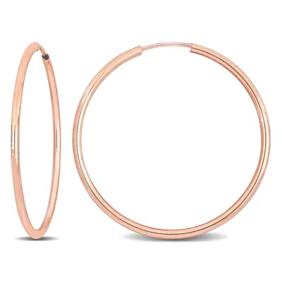 Mimi & Max 30mm Hoop Earrings In 14k Rose Gold