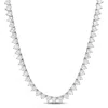 Mimi & Max 31 1/2 Ct Tgw Created White Sapphire Tennis Necklace In Sterling Silver In White