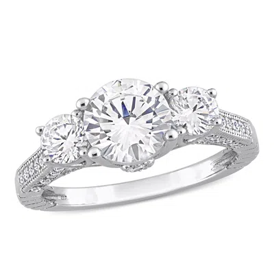 Mimi & Max 3.15ct Tgw Cubic Zirconia 3-stone Engagement Ring Sterling Silver In White