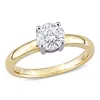 Mimi & Max 3/4ct Dew Created Moissanite Solitaire Ring 14k White Yellow Gold In White