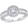 Mimi & Max 3/4ct Tw Diamond Double Halo Engagement Ring 14k White Gold In White