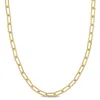 Mimi & Max 3.5mm Fancy Paperclip Chain Necklace In Yellow Plated Sterling Silver - 18 In In Yellow
