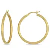 Mimi & Max 35mm Flat Hoop Earrings In 10k Yellow Gold In Gold