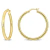 Mimi & Max 36x3mm Hoop Earrings In Yellow Plated Silver In Gold