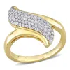 Mimi & Max 3/8ct Tdw Diamond Ring Yellow Silver In White