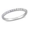 Mimi & Max 3/8ct Tgw Created White Sapphire Anniversary Band In 10k White Gold In White