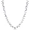 Mimi & Max 39 1/2 Ct Tgw Created White Sapphire Teardrop Tennis Necklace In Sterling Silver In White