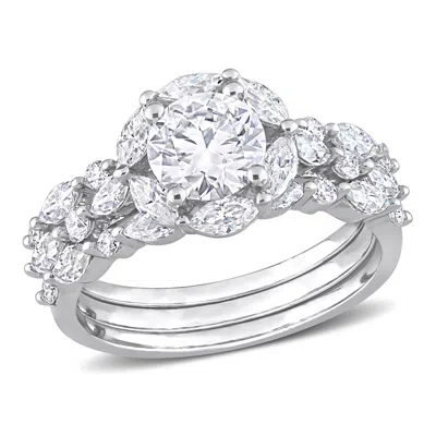 Mimi & Max 3ct Dew Created Moissanite Vintage Floral Ring In Sterling Silver