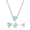 Mimi & Max 3ct Tgw Sky Blue Topaz Diamond Accent Heart Swirl Stud Jewelry Set Sterling Silver In Blue