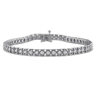 Mimi & Max 3ct Tw Diamond Tennis Bracelet In Sterling Silver