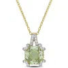 Mimi & Max 4 3/5ct Tgw Citrine White Topaz Necklace Yellow Silver