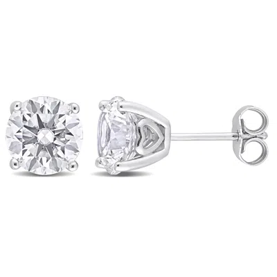 Mimi & Max 4 4/5ct Tgw Created White Sapphire Stud Earrings In Sterling Silver