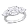 Mimi & Max 4 5/8ct Dew Created Moissanite Three Stone Ring Sterling Silver In White